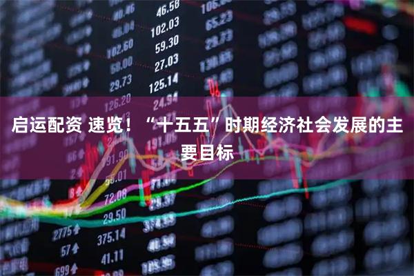 启运配资 速览!“十五五”时期经济社会发展的主要目标